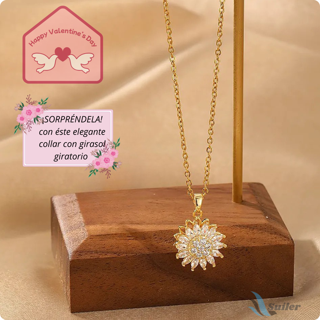 COLLAR EVERLOVE™  GIRASOL GIRATORIO💕