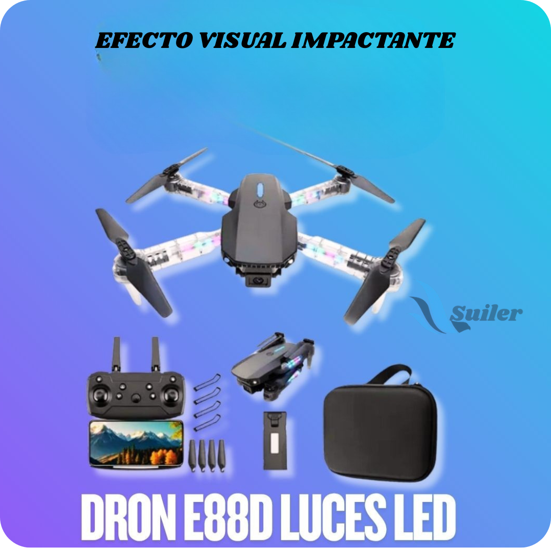 DRON NOVA™️E88D PRO CON LUCES LED